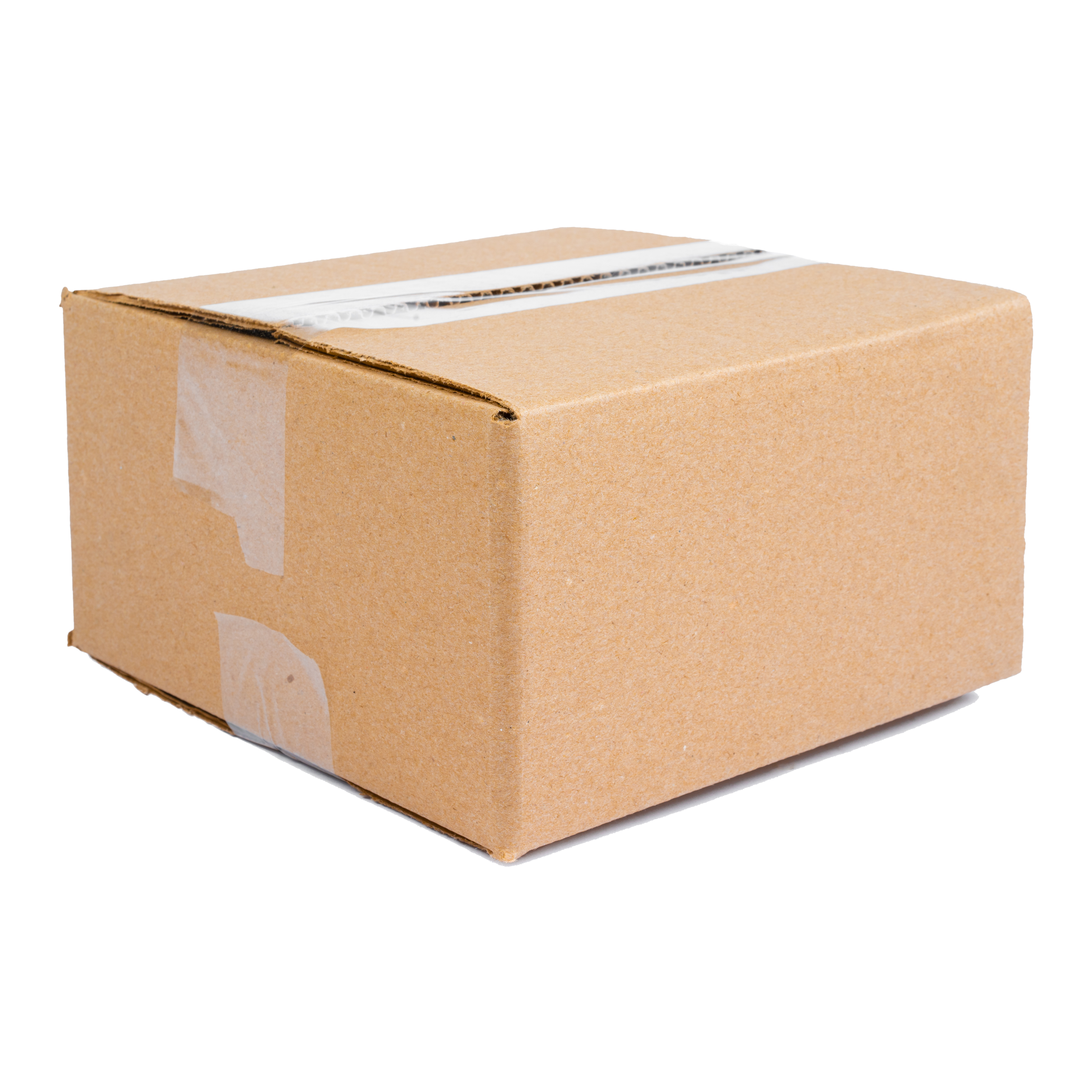 Single Carton Moving Box Isolated On White Background